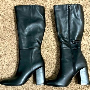 Long black boots women 8.5